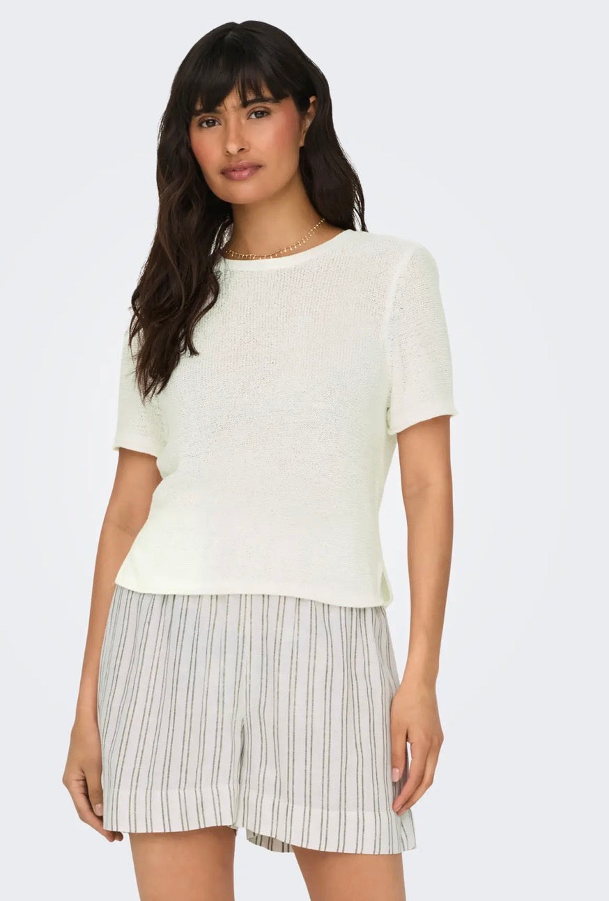 ONLSUNNY S/S PULLOVER KNT NOOS CLOUD DANCER