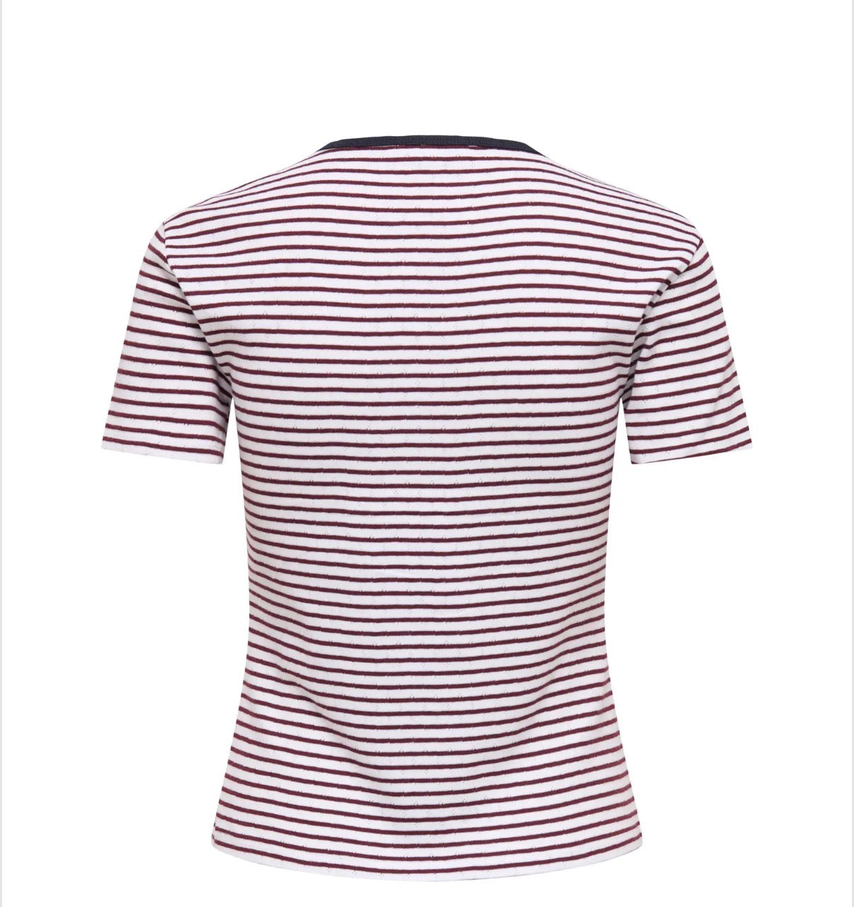 ONLKARI S/S STRIPE TEE JRS ZINFANDEL