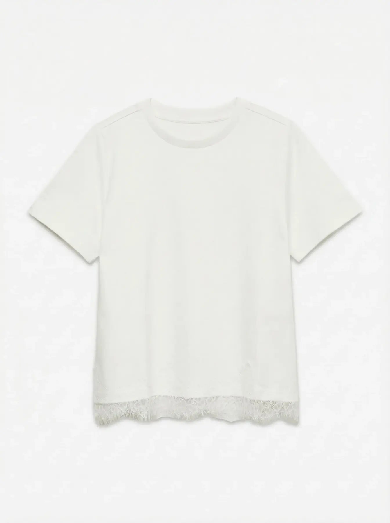 SARA METTE LACE TEE WHITE