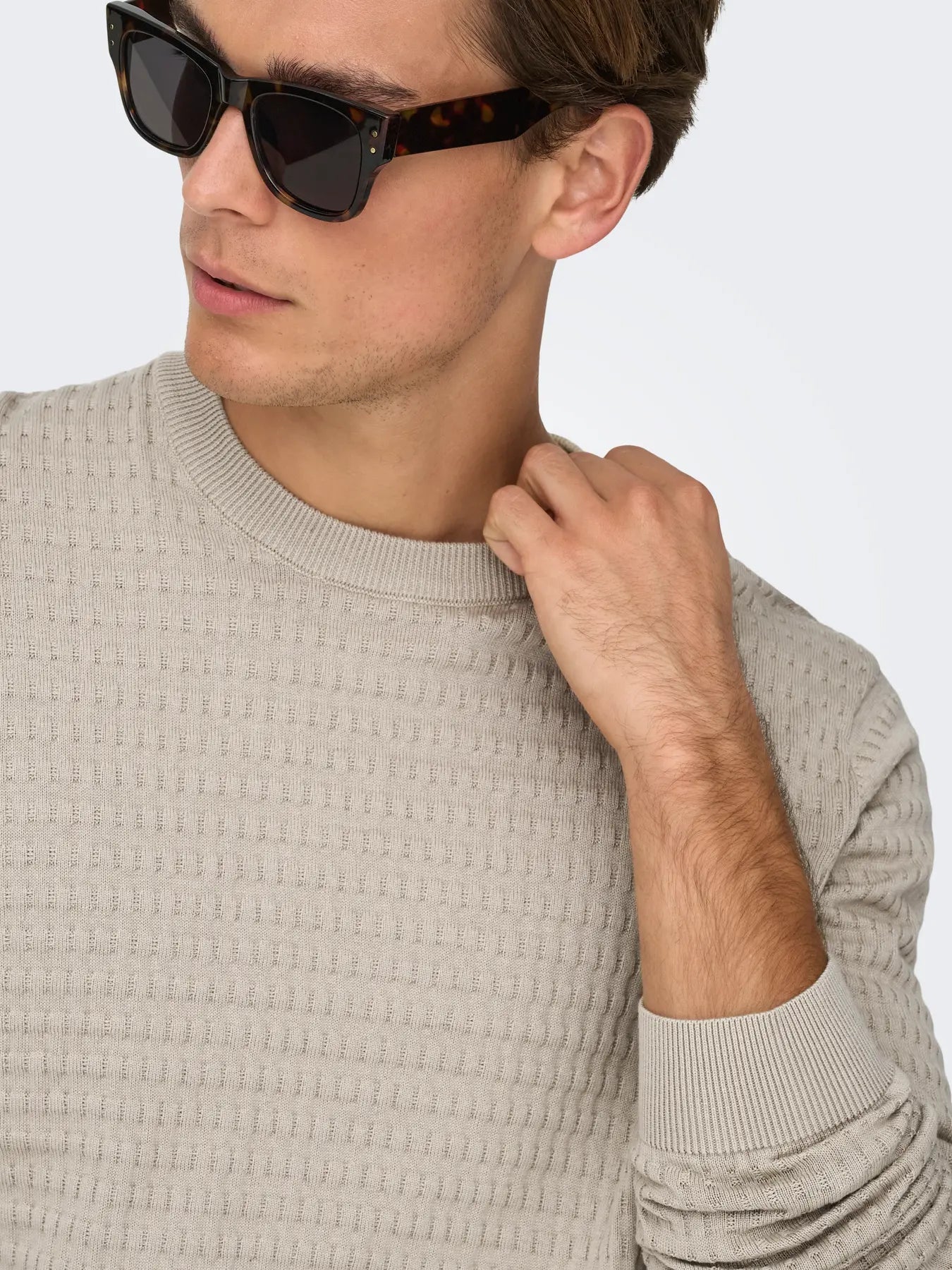 BERRY CREW KNIT SILVER LINING