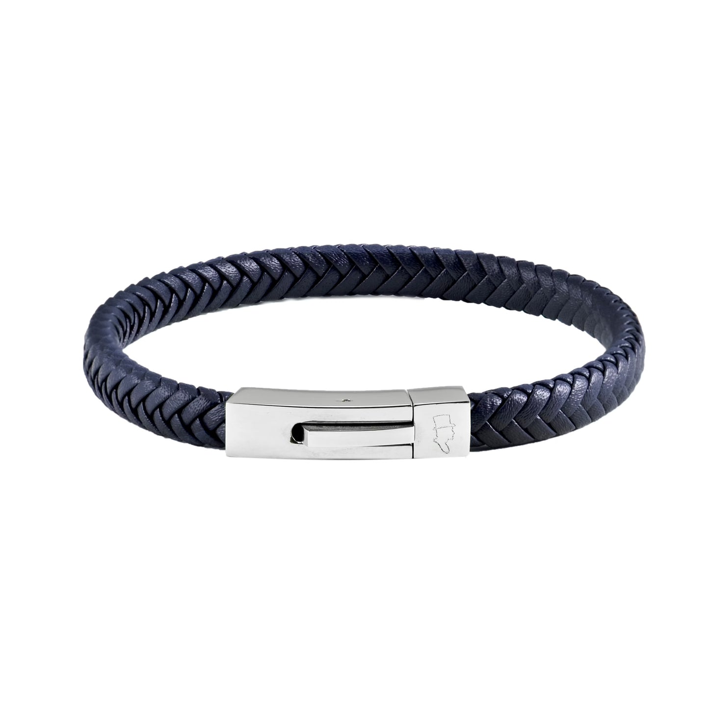 EDD LÄDERARMBAND SINGEL NAVY