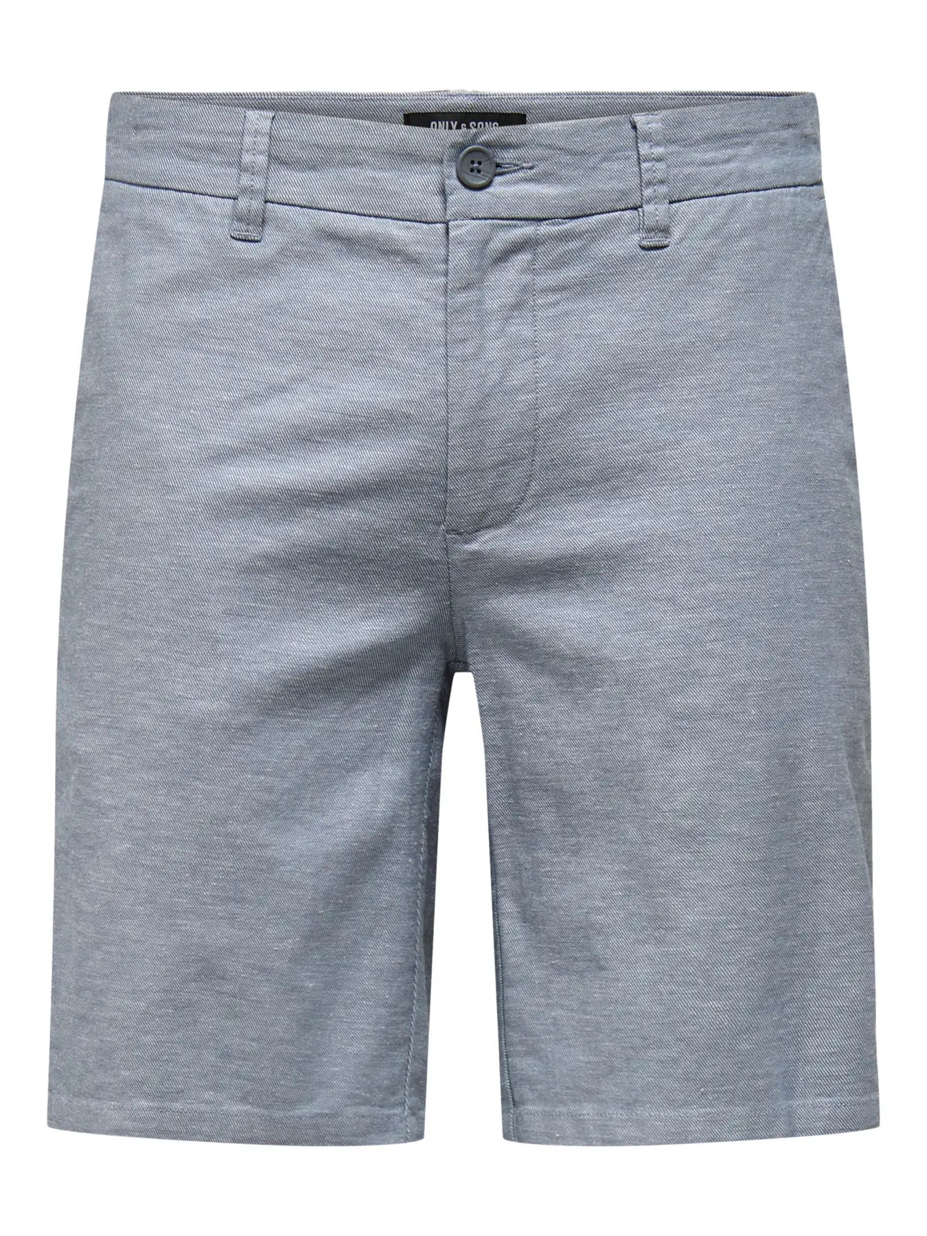 MARK SHORTS COTTON LINEN FLINT STONE
