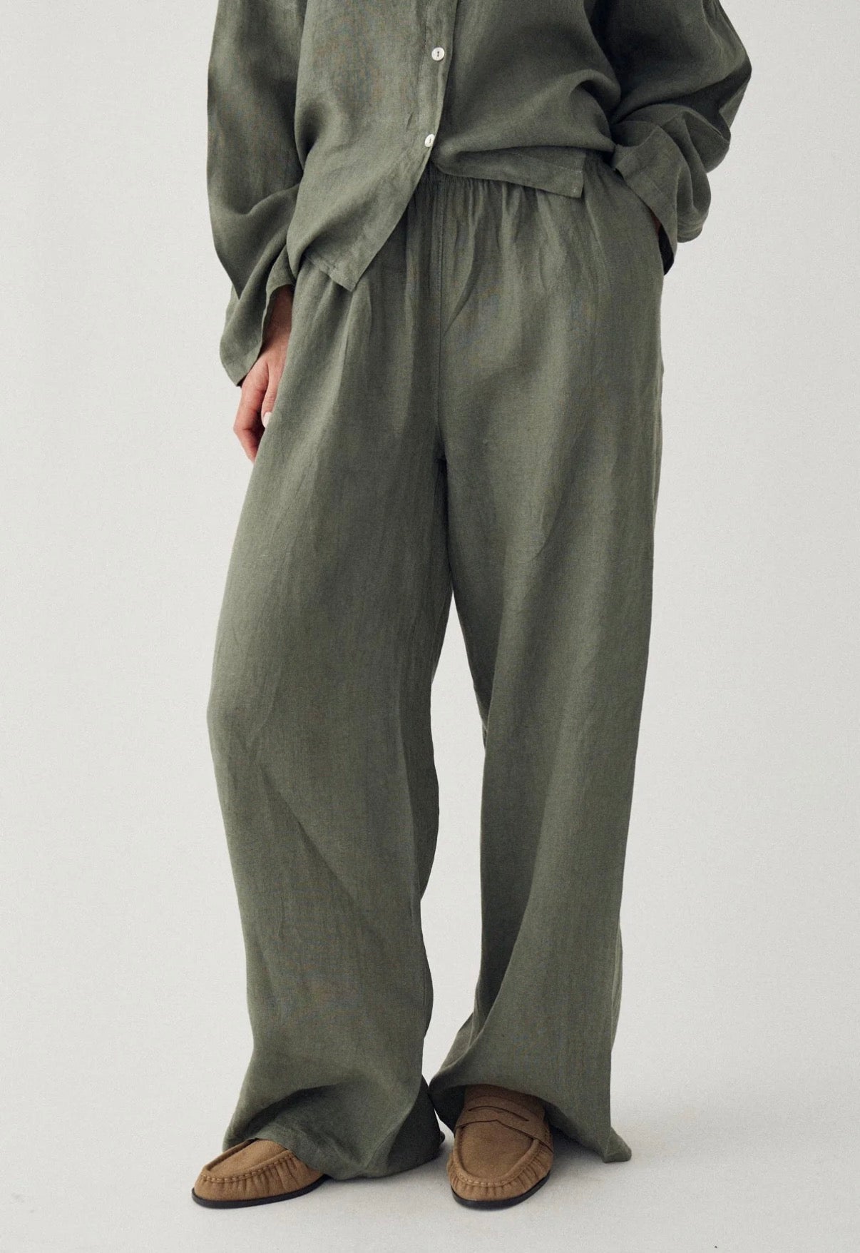 N-LORANN PANTS GREEN LEAF
