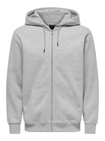 CERES ZIP HOODIE SWEAT LIGHT GREY