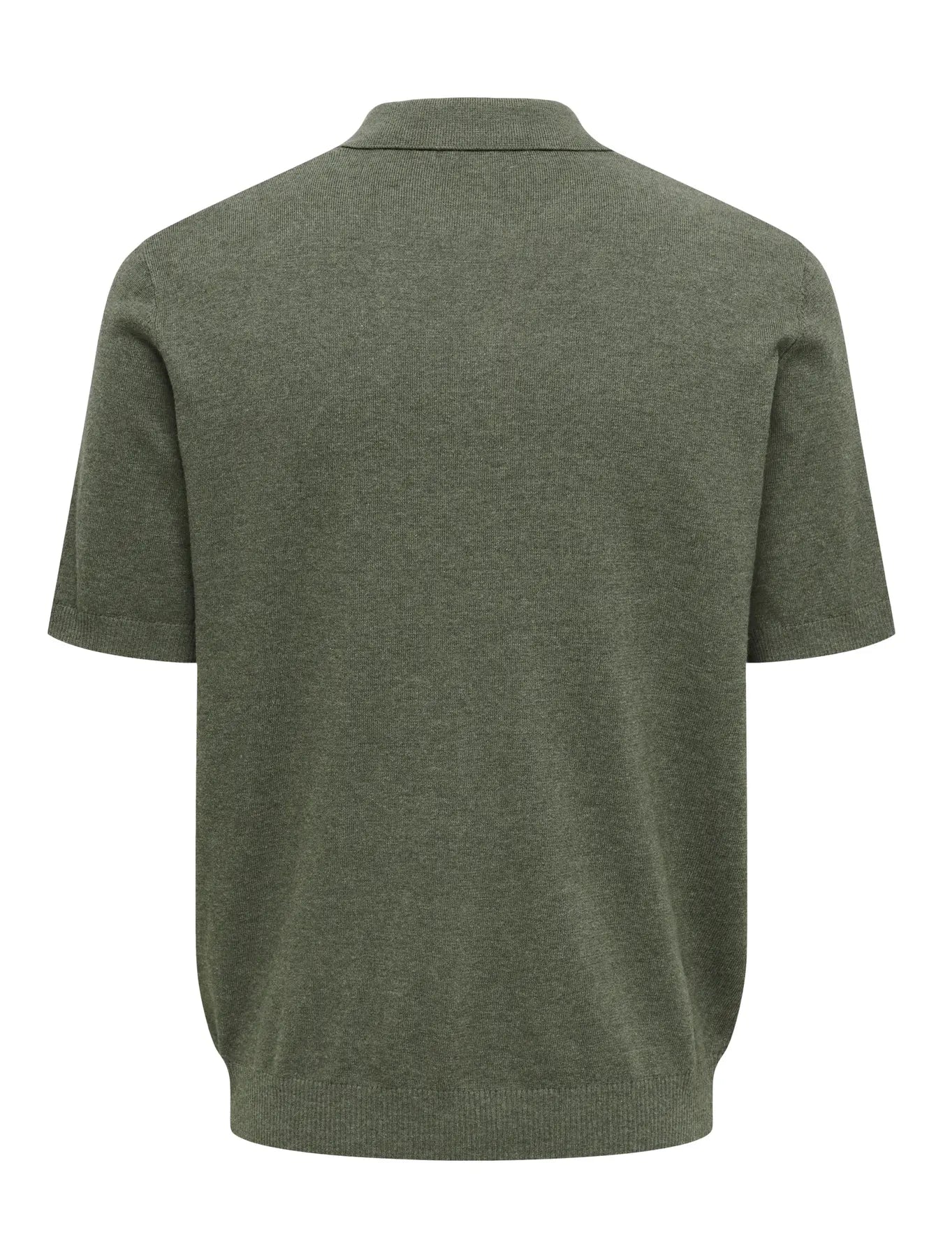 LOUI REG 12 SS MEL POLO KNIT GRAY MELANGE