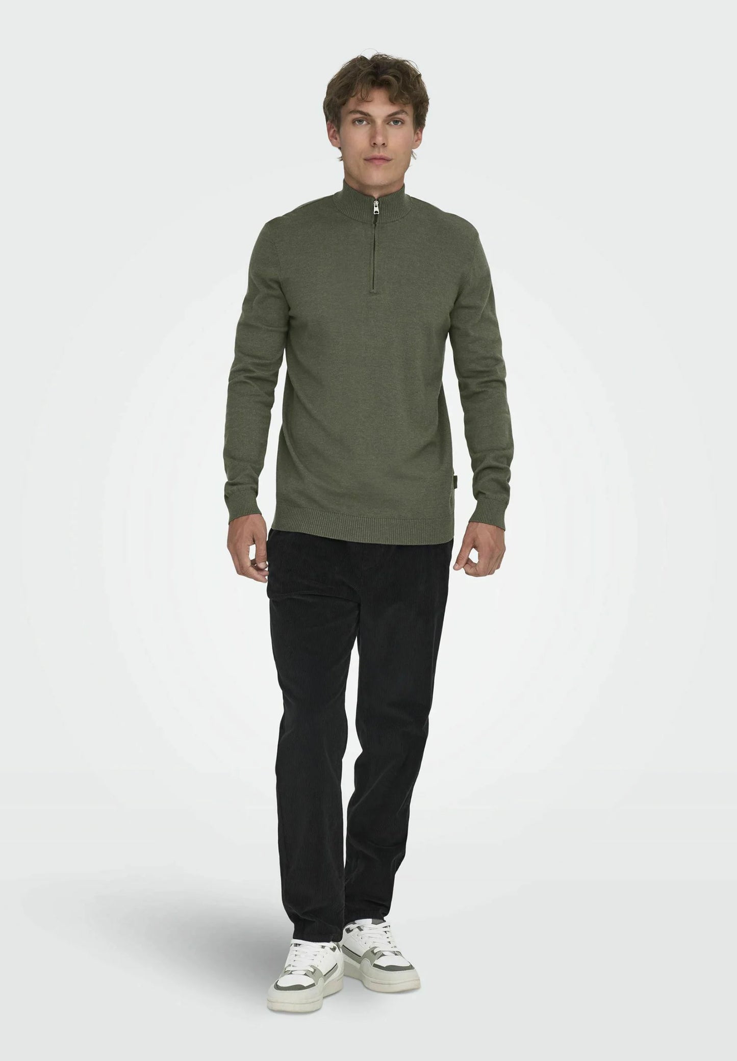 PHIL STRUC HALF ZIP CASTOR GRAY