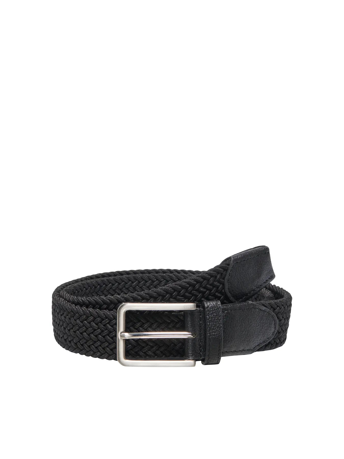 THIBAUT SOLID BRAIDED BELT BLACK