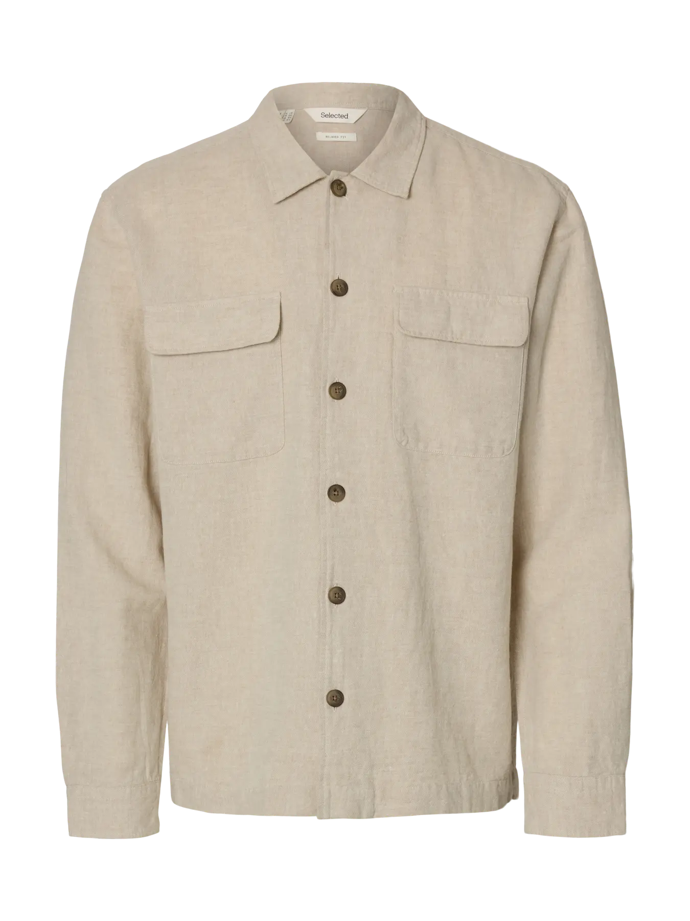 LEROY LINEN OVERSHIRT PURE CASHMERE