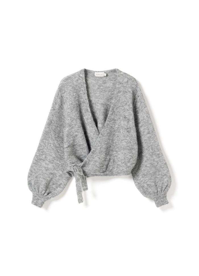 MAELEE WRAP KNIT GREY