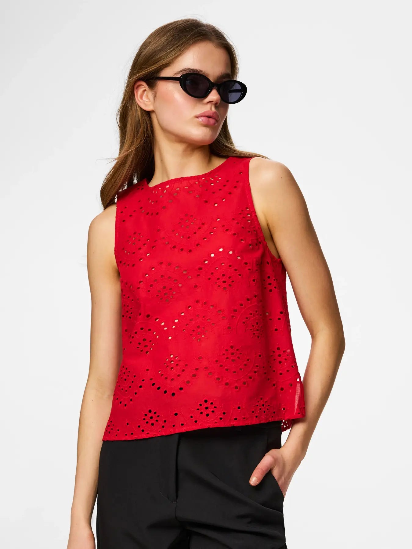 VILDE O-NECK TOP RED