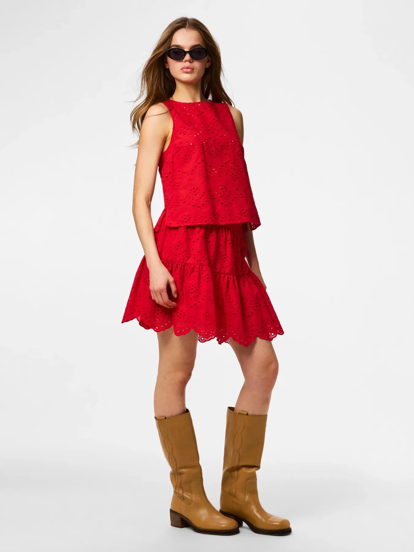 VILDE O-NECK TOP RED