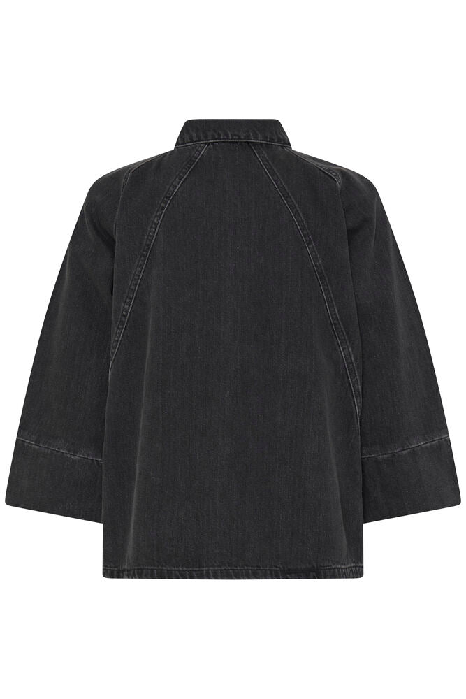 KIMU DENIM SHIRT BLACK