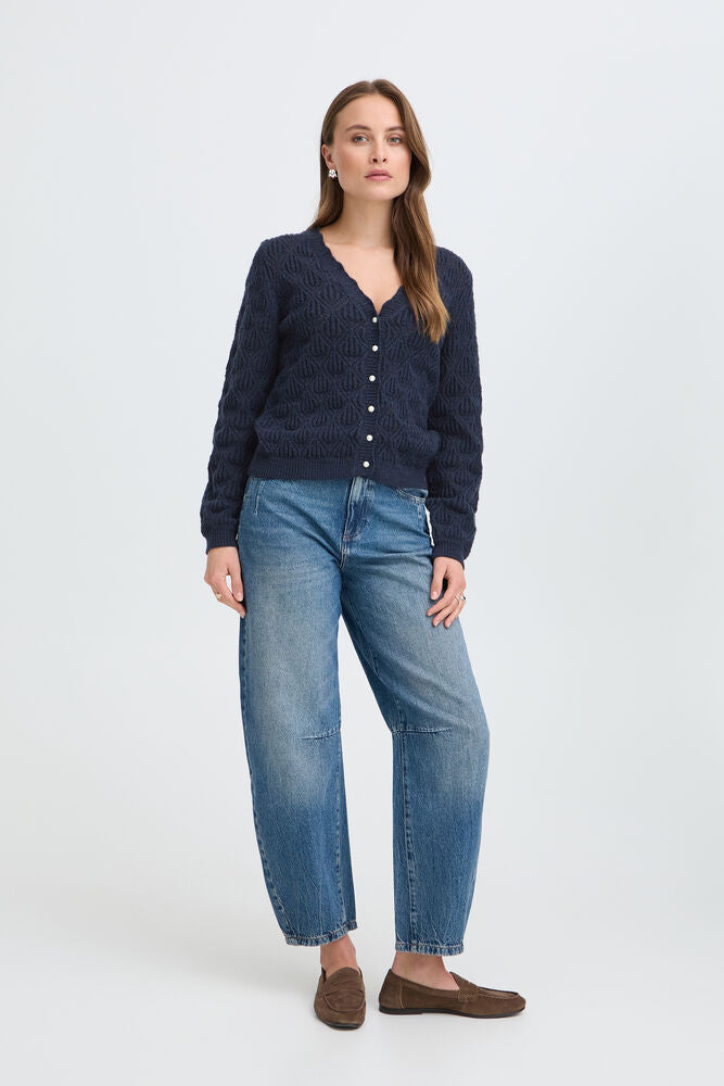 BYNOPPA CARDIGAN NIGHT BLUE