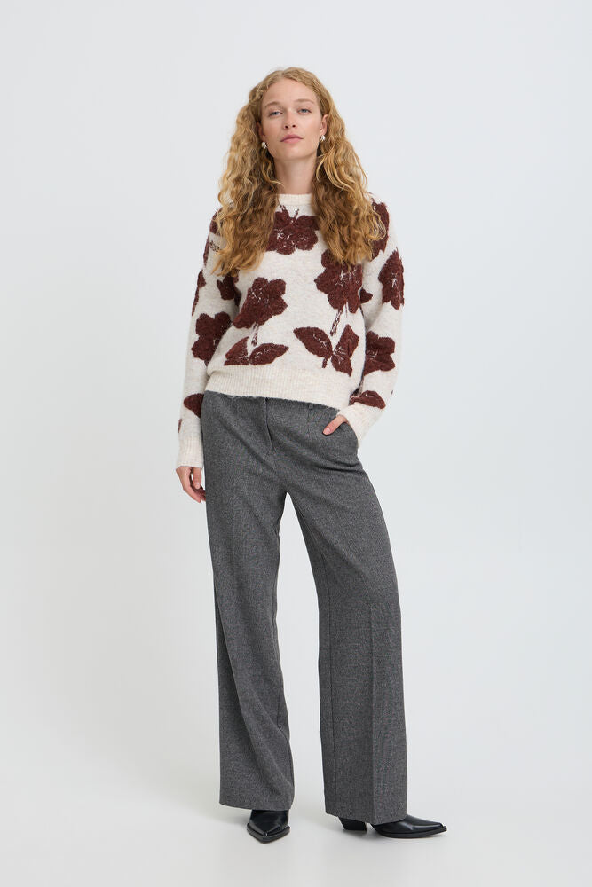 ETONA WIDE PANT GREY MELANGE