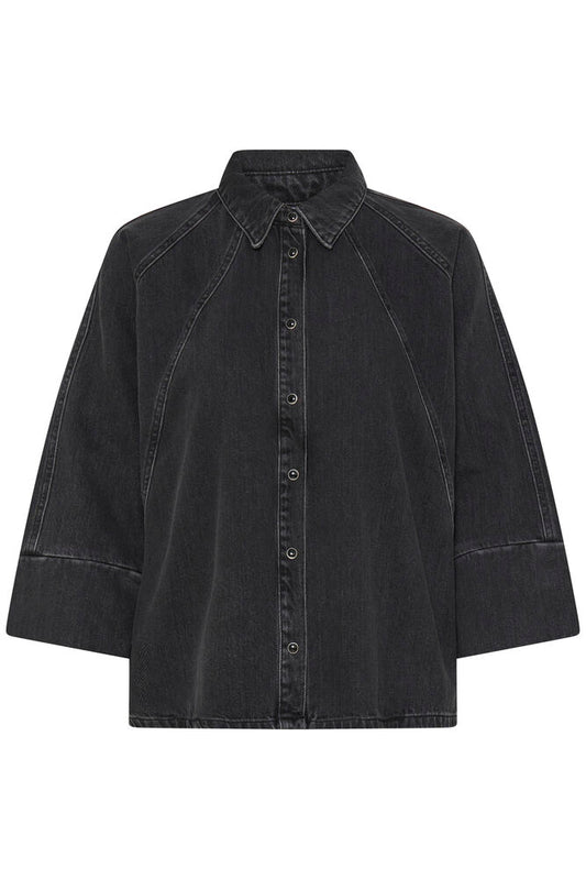 KIMU DENIM SHIRT BLACK