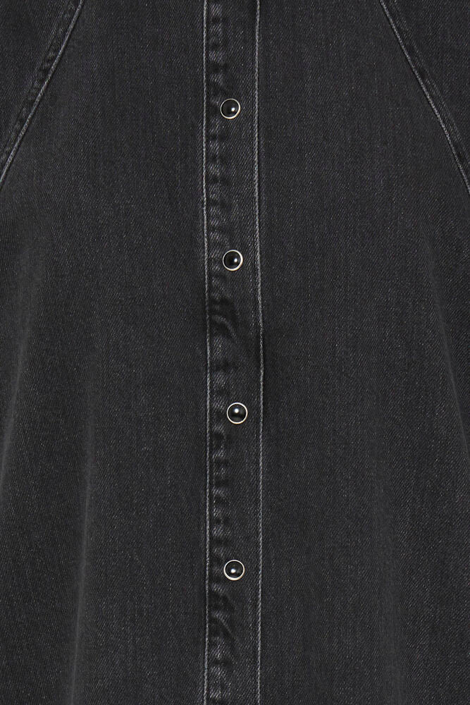 KIMU DENIM SHIRT BLACK