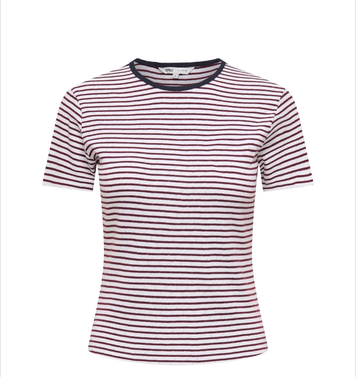 ONLKARI S/S STRIPE TEE JRS  ZINFANDEL