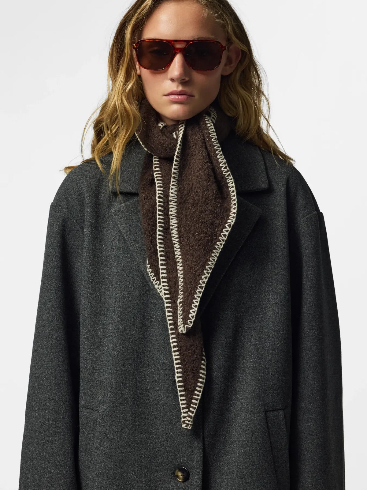PYRON SCARF BROWN