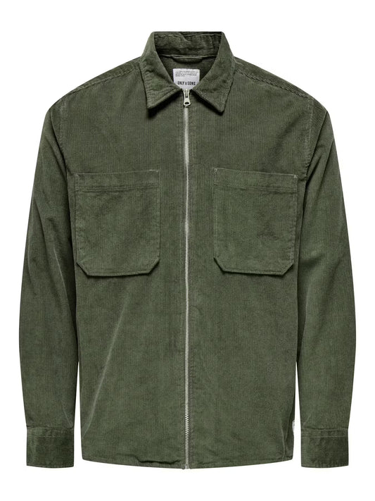 ALP CORD OVERSHIRT CASTOR GRAY