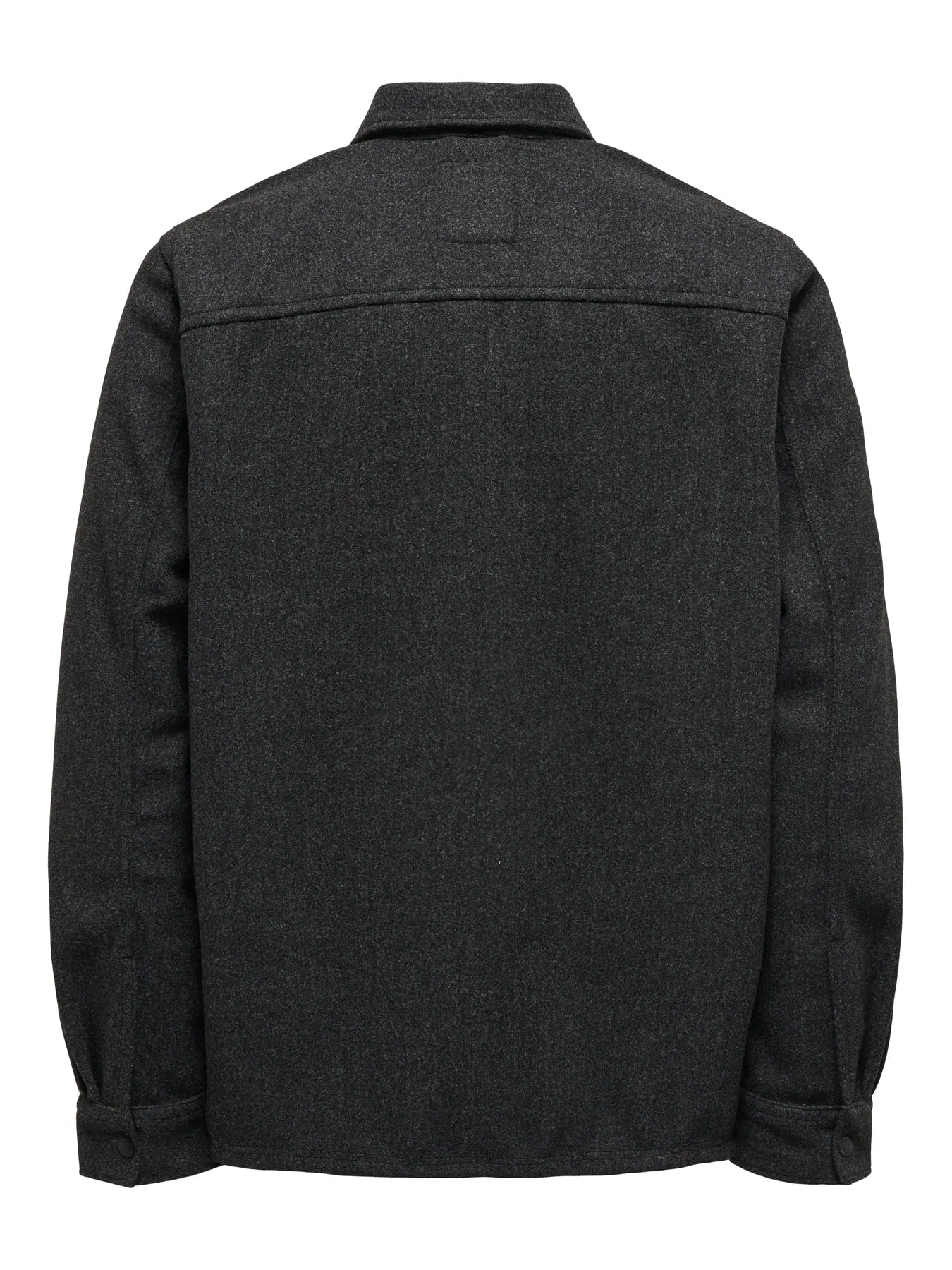 ASH OVERSHIRT WOOLEN LOOK BLACK
