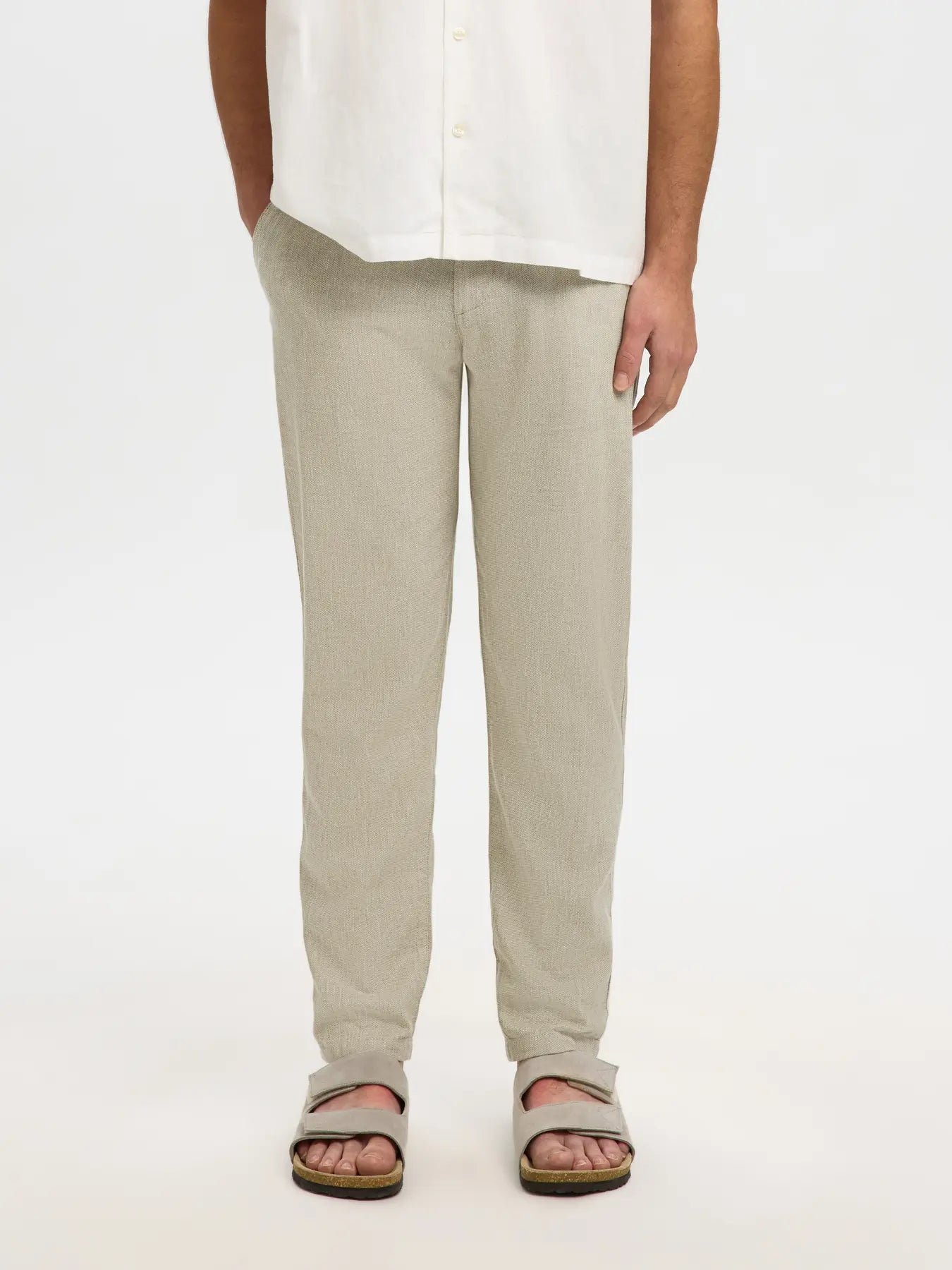 BRODY LINEN PANT VETIVER OATMEAL