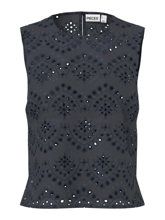 VILDE O-NECK TOP BLACK