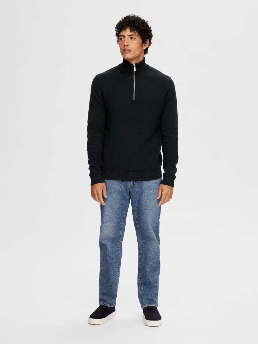 DANE HALFZIP BLACK