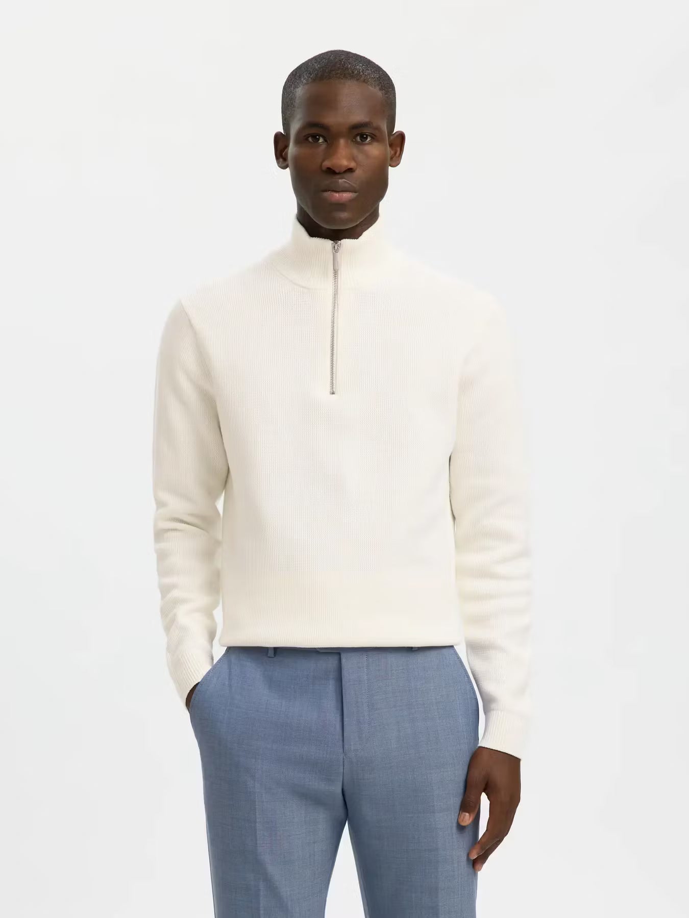 DANE HALFZIP WHITE