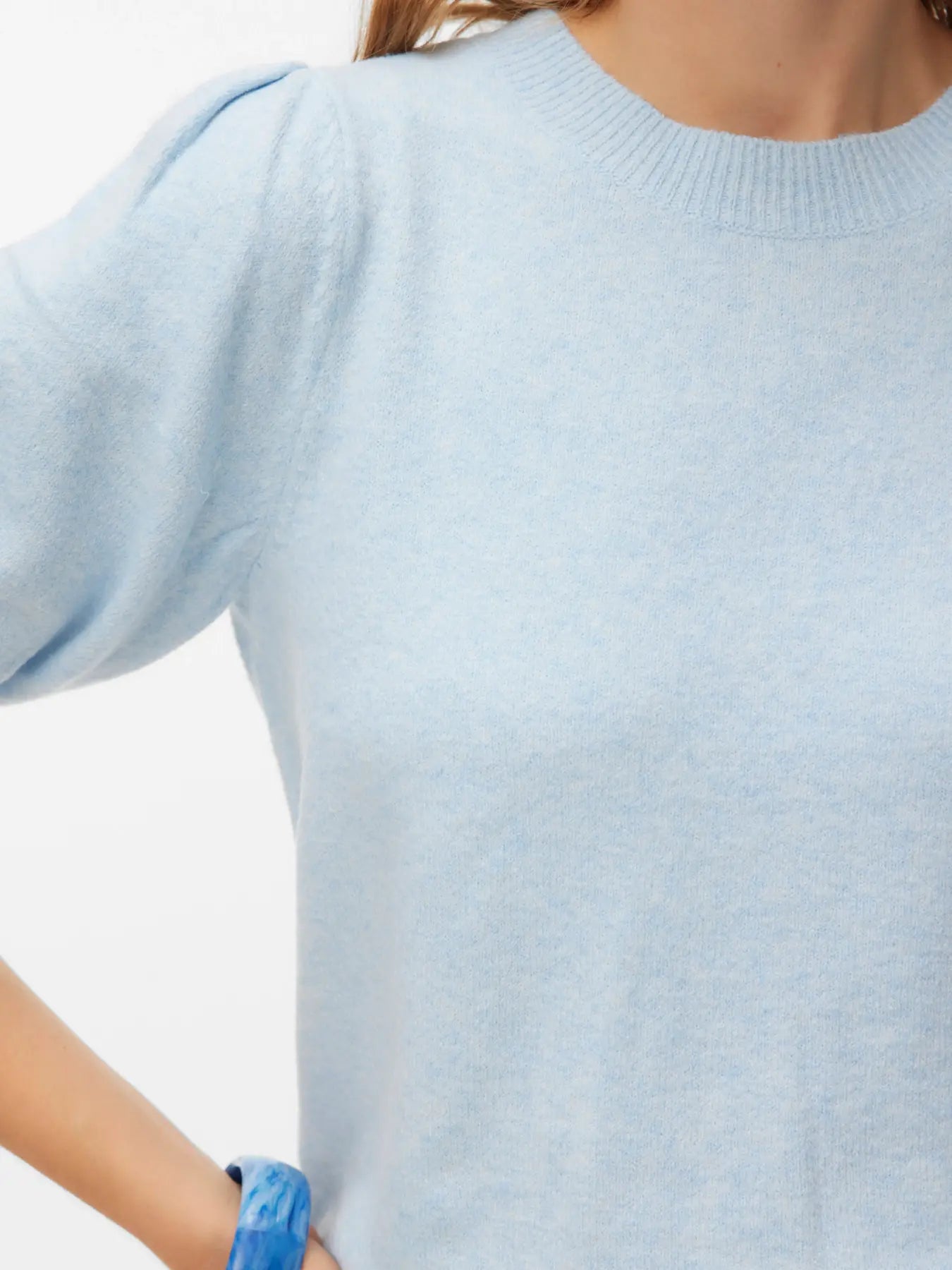 DOFFY 2/4 PULLOVER CASHMERE BLUE MELANGE