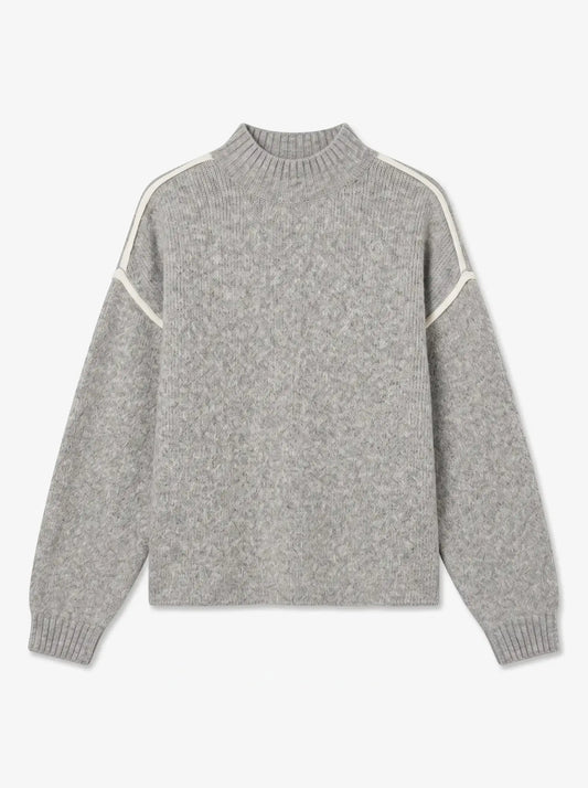VMBOOM LS HIGHNECK GREY MELANGE