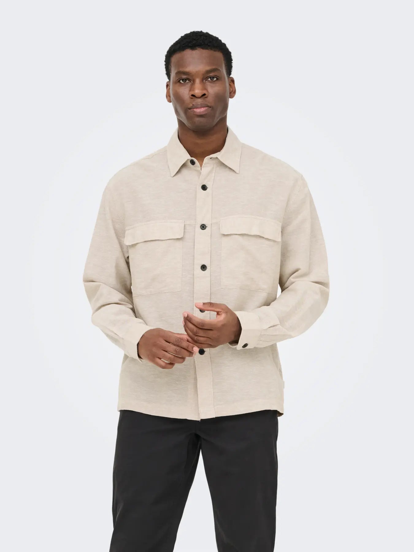 CAIDEN OVERSHIRT CHINCHILLA