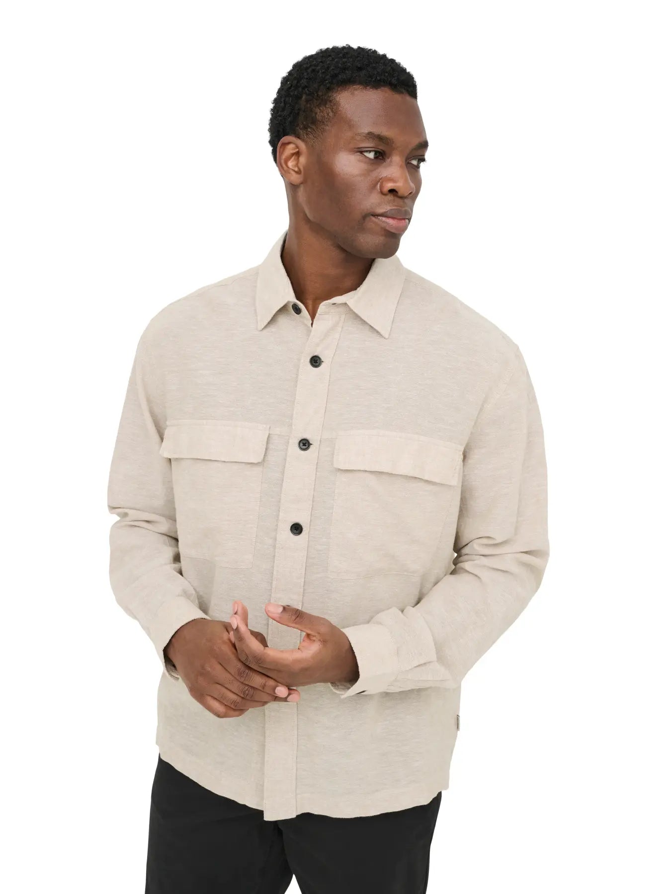 CAIDEN OVERSHIRT CHINCHILLA