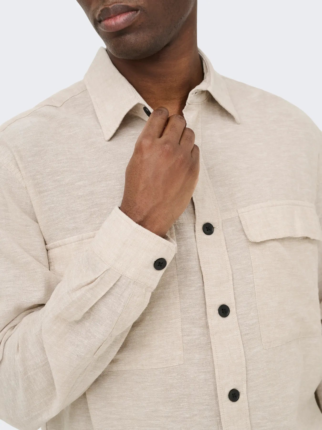 CAIDEN OVERSHIRT CHINCHILLA