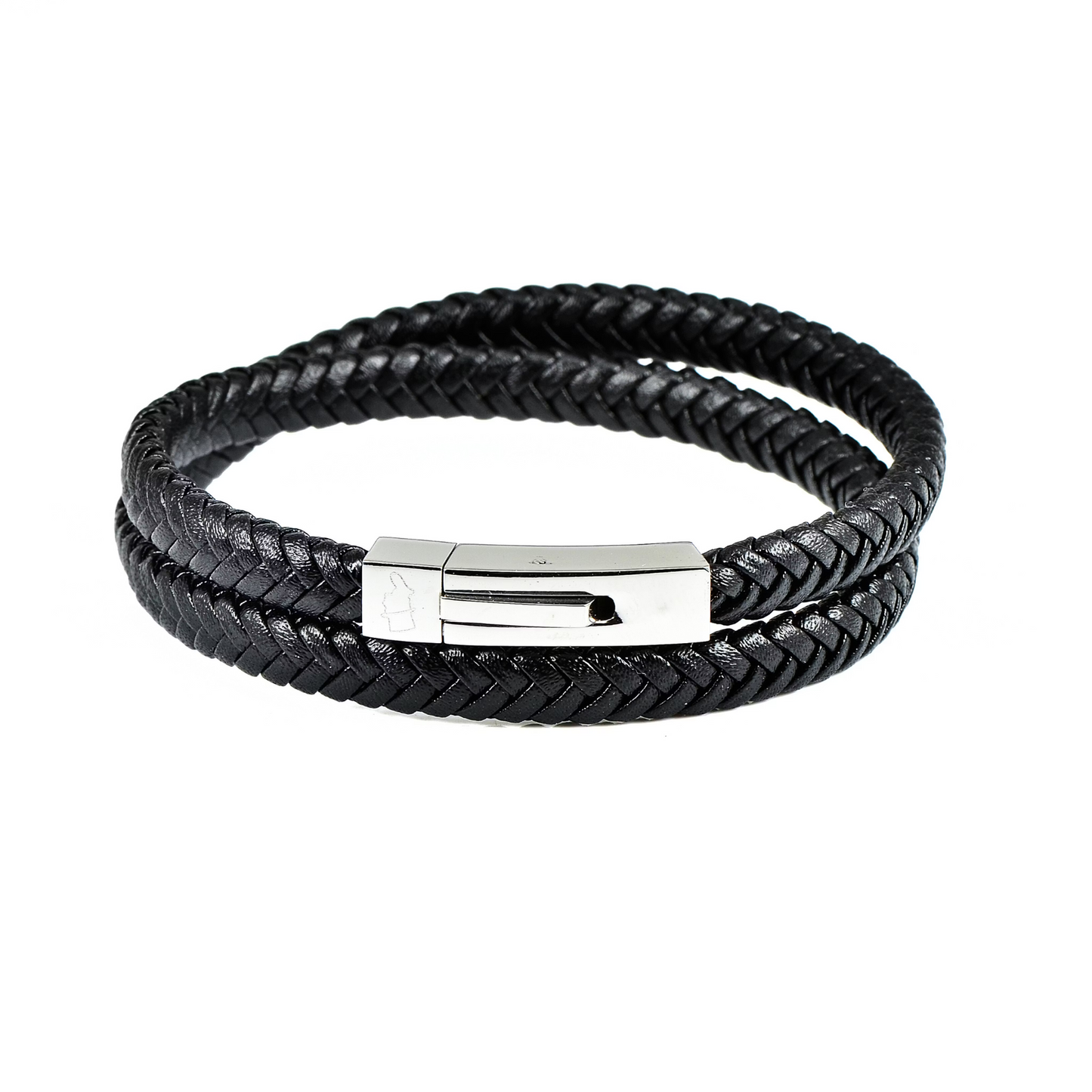EDD LÄDERARMBAND DUBBEL SVART