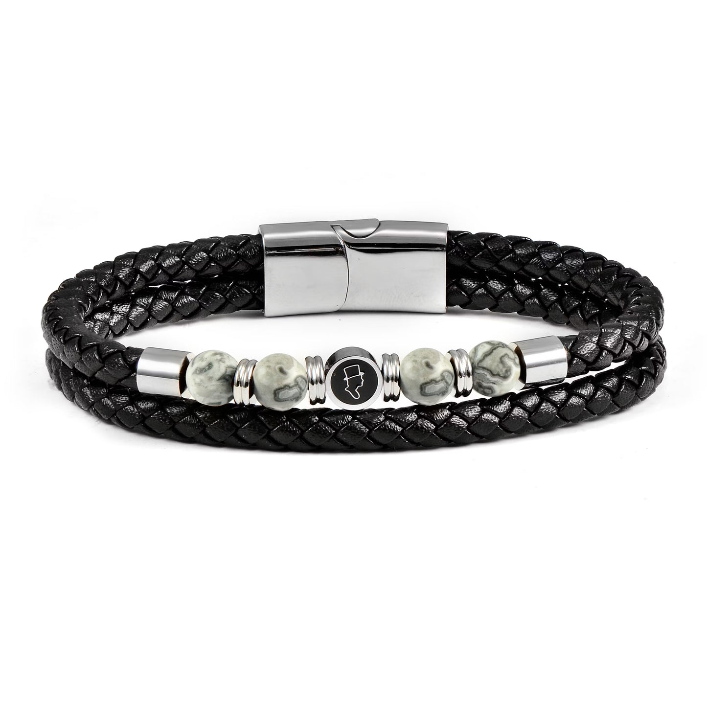 EDD LÄDERARMBAND KOMBO GRÅ