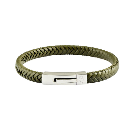 EDD LÄDERARMBAND SINGEL GRÖN