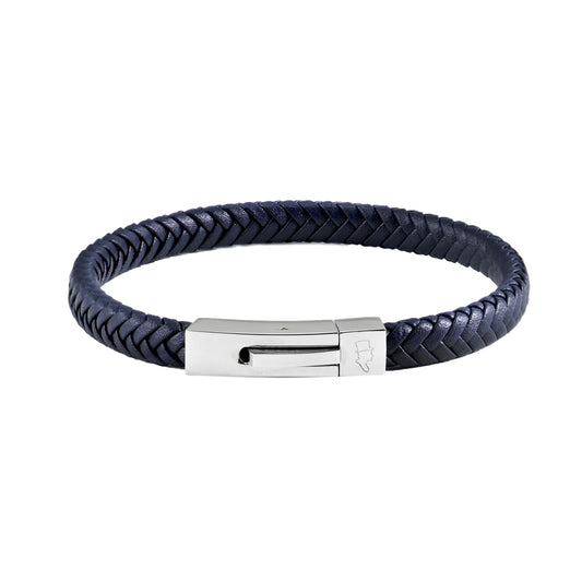 EDD LÄDERARMBAND SINGEL NAVY