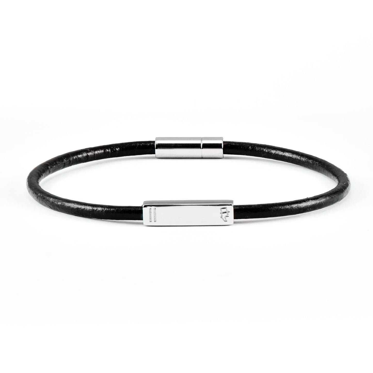 EDD LÄDERARMBAND TIMELESS SMAL SVART