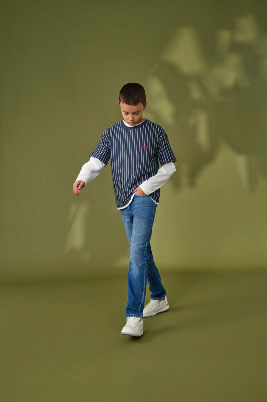 JR EDGE JEANS MEDIUM BLUE