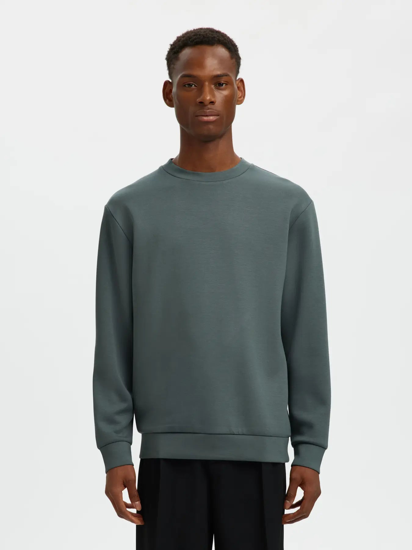 EMANUEL SOFT CREW NECK SWEAT BALSAM GREEN