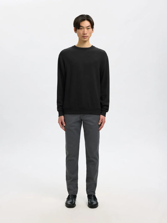 EMANUEL SOFT CREW NECK SWEAT BLACK