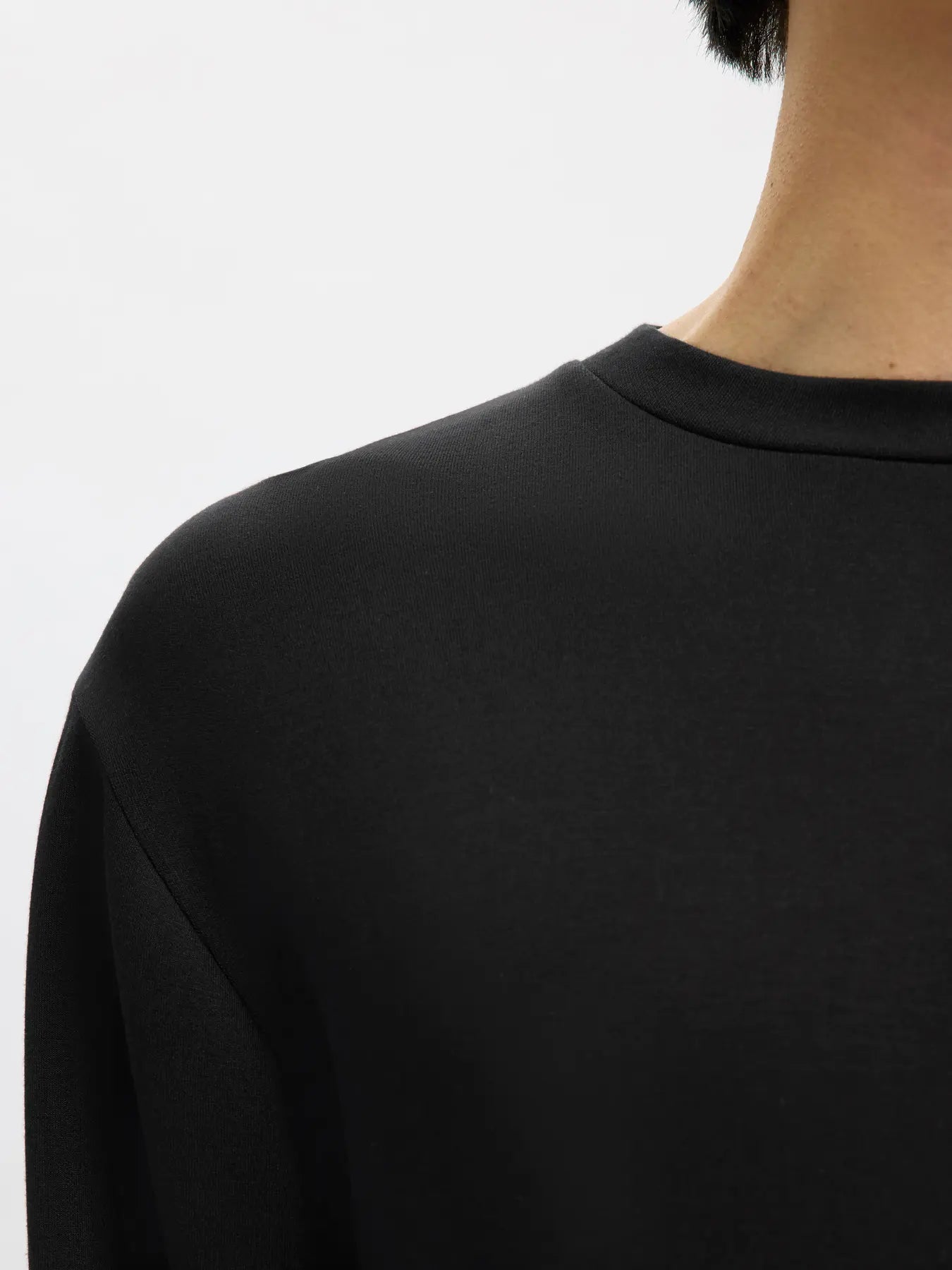 EMANUEL SOFT CREW NECK SWEAT BLACK