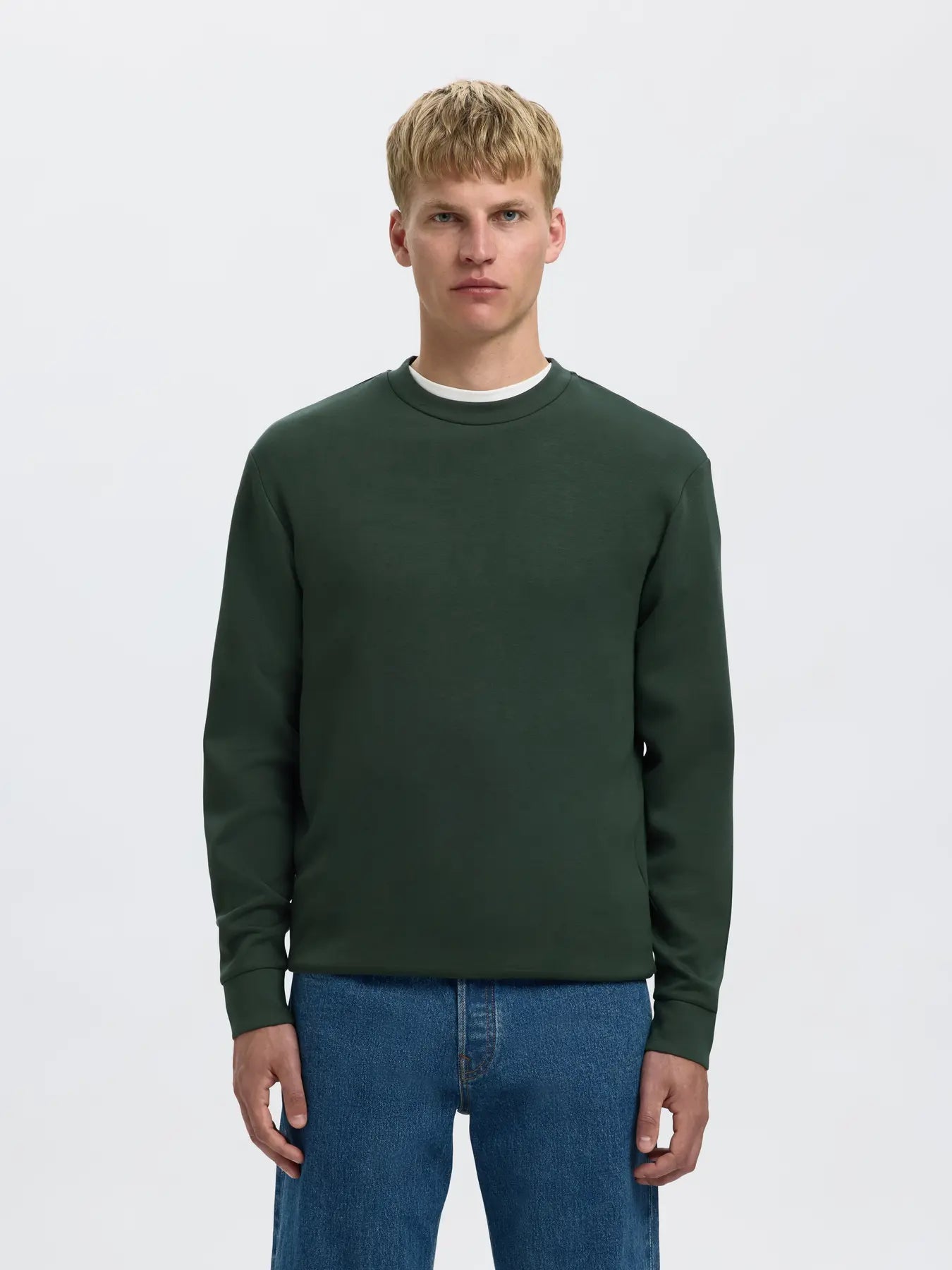 EMANUEL SOFT CREW NECK SWEAT DEEP FOREST