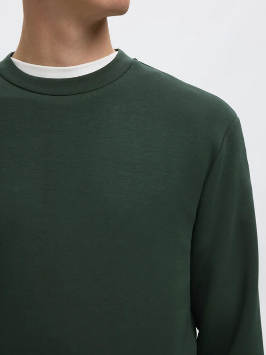 EMANUEL SOFT CREW NECK SWEAT DEEP FOREST