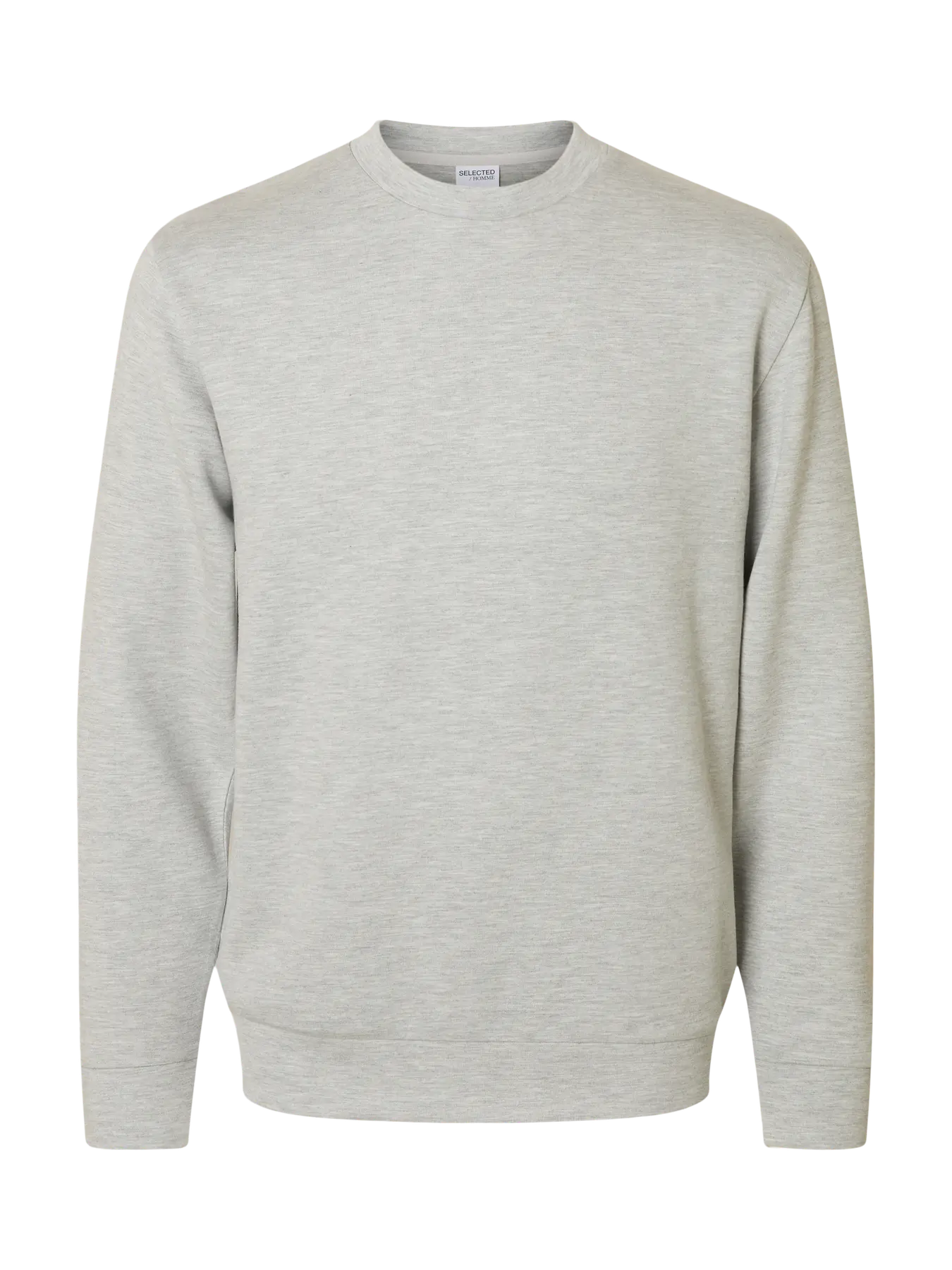 EMANUEL SOFT CREW NECK SWEAT LIGHT GREY MELANGE