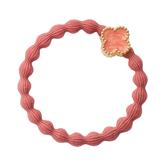 ENAMEL GOLD QUATREFOIL CORAL