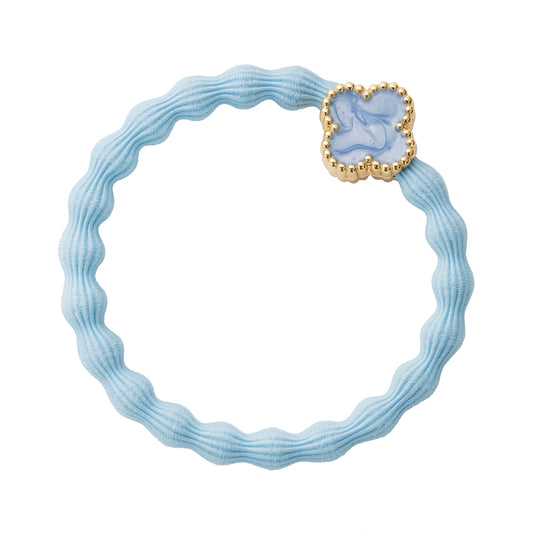 ENAMEL GOLD QUATREFOIL BLUE