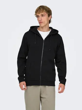 CERES ZIP HOODIE SWEAT BLACK