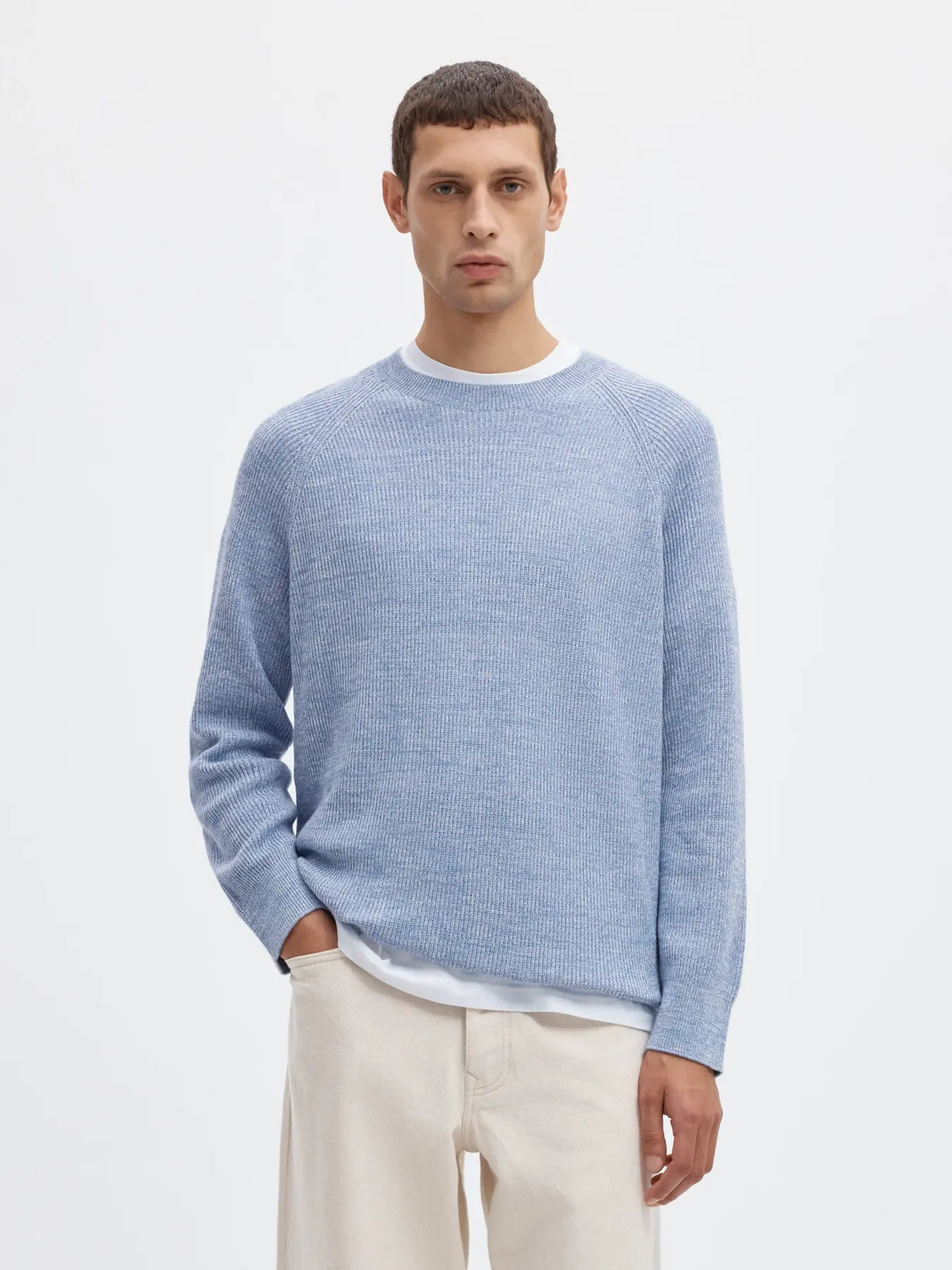 BRUNO COTTON KNIT ENGLISH EGRET