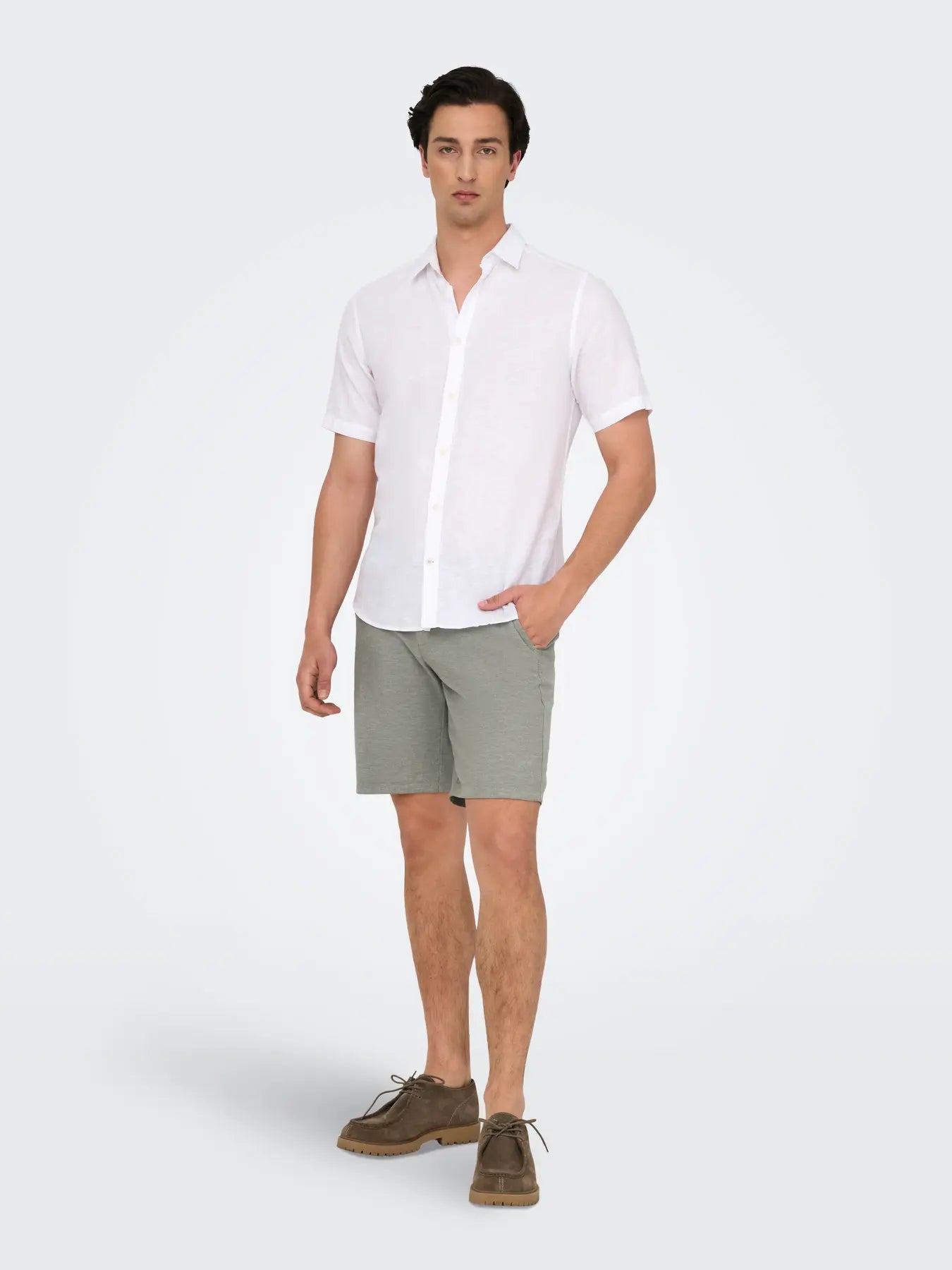 MARK SHORTS COTTON CASTOR GRAY